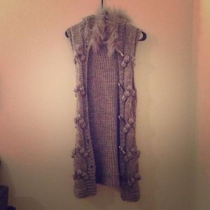 Gray knit cardigan Gray knit cardigan