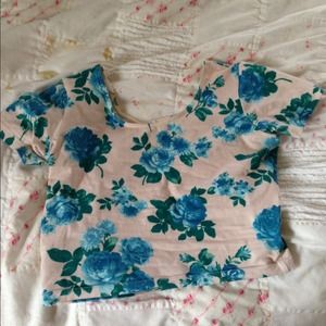 American apparel floral crop top American apparel floral crop top