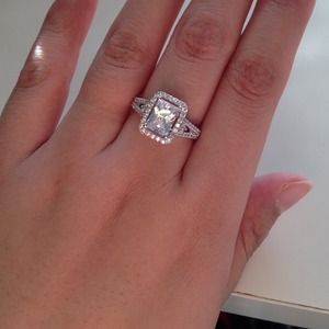 925 silver cz princess cut halo engagement ring 925 silver cz princess cut halo engagement ring