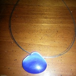 Cobalt Blue Stone Silver Necklace Cobalt Blue Stone Silver Necklace