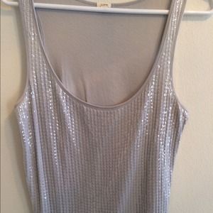 Dove Grey Sequined Tank - J. Crew :) Dove Grey Sequined Tank - J. Crew :)