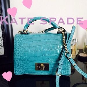 HOST PICK!! Kate Spade teal crocodile purse bag HOST PICK!! Kate Spade teal crocodile purse bag