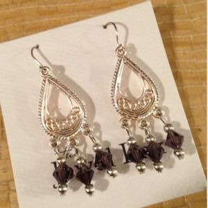 Smoked crystal chandelier earrings. NEW Smoked crystal chandelier earrings. NEW