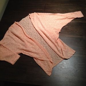 NWOT PEACH SLUB KNIT OVERSIZE DOLMAN SLV CARDIGAN NWOT PEACH SLUB KNIT OVERSIZE DOLMAN SLV CARDIGAN