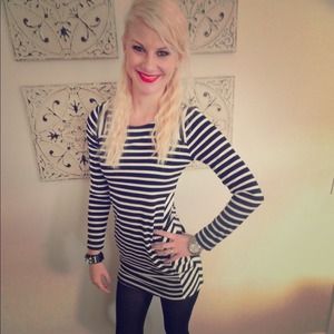 Lucca Couture Dresses & Skirts - B/W striped mini dress Lucca Couture Dresses & Skirts - B/W striped mini dress