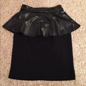 Leather peplum skirt Leather peplum skirt