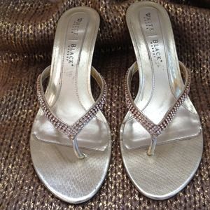 White House Black Market Gold Sandals White House Black Market Gold Sandals