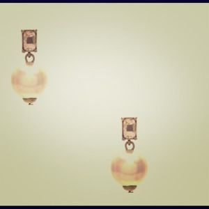 Kate Spade Pearl Drop Gemstone Gold Earrings Kate Spade Pearl Drop Gemstone Gold Earrings