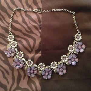 Lavender Floral Statement Necklace Lavender Floral Statement Necklace