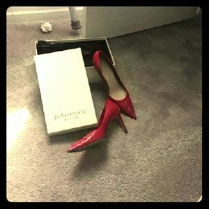 Red leather Yves saint Laurent shoes Red leather Yves saint Laurent shoes