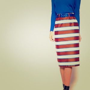 ASOS Stripe Belted Pencil Skirt ASOS Stripe Belted Pencil Skirt