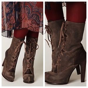 Hoss for Free People Victorian Boot Piedro --Stone Hoss for Free People Victorian Boot Piedro --Stone