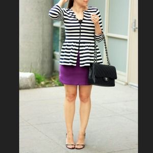 HOST PICK! Stripe peplum jacket HOST PICK! Stripe peplum jacket