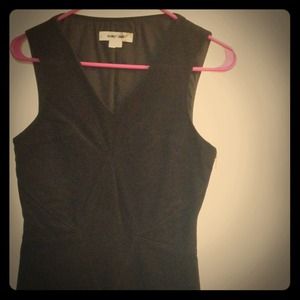 Black Helmut Lang Velvet Dress with Exposed Zip Black Helmut Lang Velvet Dress with Exposed Zip