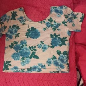 Floral American Apparel crop top Floral American Apparel crop top
