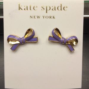 Authentic Kate Spade lavender bow earrings Authentic Kate Spade lavender bow earrings