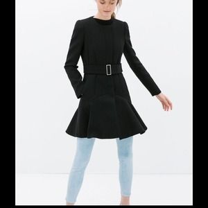 Available Soon!!! Zara Coat with Ruffled Hem MED Available Soon!!! Zara Coat with Ruffled Hem MED