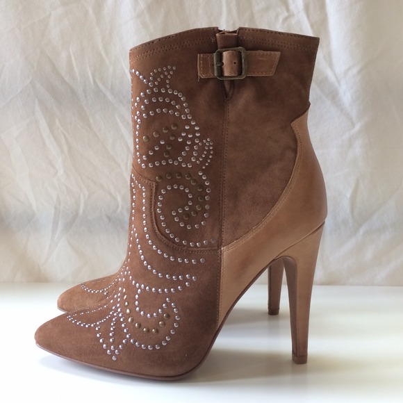 ALDO Boots - ALDO || Brown Suede JODETHA Stud Booties 2 ALDO Boots - ALDO || Brown Suede JODETHA Stud Booties 2