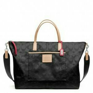 Coach Legacy Signature Nylon Weekender Tote Coach Legacy Signature Nylon Weekender Tote