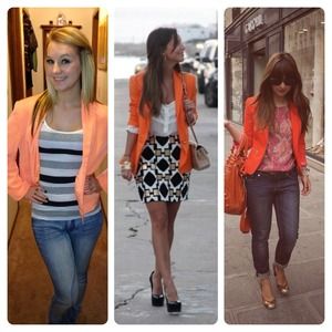 Poof Couture Jackets & Blazers - Bright orange blazer Poof Couture Jackets & Blazers - Bright orange blazer