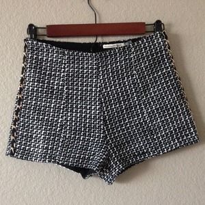 NWT Grey White and Black Short with chain detail NWT Grey White and Black Short with chain detail