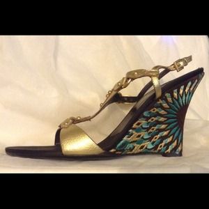 HOST PICKValentino embroidered wedge heels HOST PICKValentino embroidered wedge heels