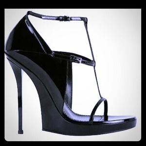 YSL Yves Saint Laurent Black Fatale Sandals 37.5 YSL Yves Saint Laurent Black Fatale Sandals 37.5