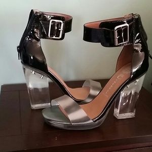 Jeffrey Campbell lucite heel sandals. Jeffrey Campbell lucite heel sandals.