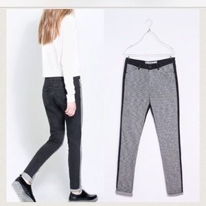 Zara Black & Grey Relaxed Fitted Boyfriend Jeans Zara Black & Grey Relaxed Fitted Boyfriend Jeans