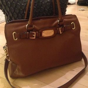 Michael Kors Cognac Leather Hamilton Handbag Michael Kors Cognac Leather Hamilton Handbag