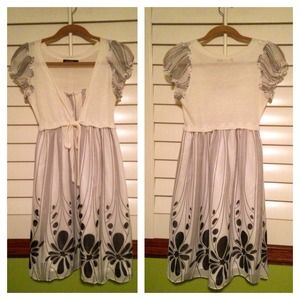 spring dress / black and white spring dress / black and white