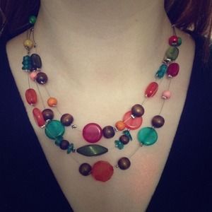 Multi color bead necklace Multi color bead necklace