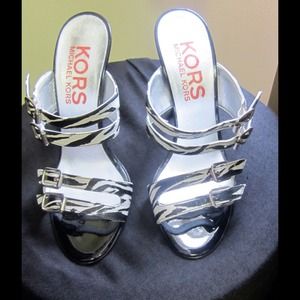 Michael Kors zebra print sandals Michael Kors zebra print sandals