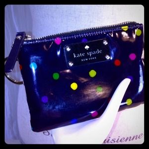 Authentic Kate Spade Navy Polka Dot Coin Purse Authentic Kate Spade Navy Polka Dot Coin Purse