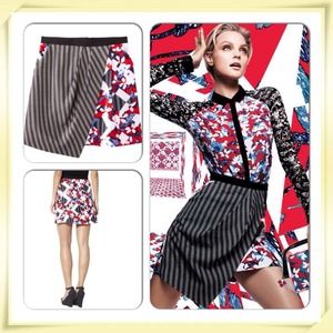 Peter Pilotto Floral Red Skirt, Size 4,6,8 Peter Pilotto Floral Red Skirt, Size 4,6,8