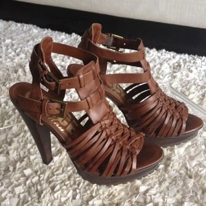 Leather Topshop/Office High-heeled Sandals Leather Topshop/Office High-heeled Sandals