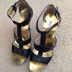 Michael Kors Black and Gold Heels Michael Kors Black and Gold Heels