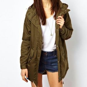 ASOS Padded Parka With Suede Elbow Patches ASOS Padded Parka With Suede Elbow Patches