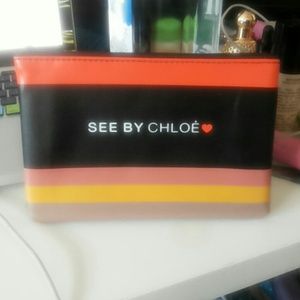 see by chloe - pouch/ makeup bag see by chloe - pouch/ makeup bag