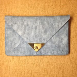 ASOS blue clutch ASOS blue clutch