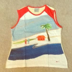 Nike sleeveless tee / tank with beads Nike sleeveless tee / tank with beads