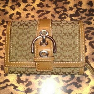 Coach Tan Buckle Wallet Authentic Coach Tan Buckle Wallet Authentic
