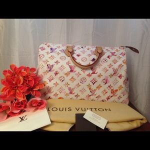 Authentic Louis Vuitton Watercolor Speedy 35 Authentic Louis Vuitton Watercolor Speedy 35
