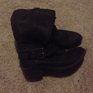 Brown suede cowboy style boots Brown suede cowboy style boots