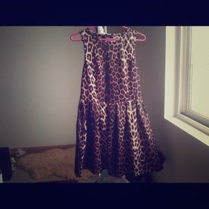 Topshop cheetah jacquard dress Topshop cheetah jacquard dress