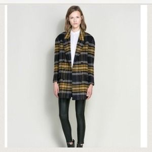 Zara checked wool coat Size M Zara checked wool coat Size M
