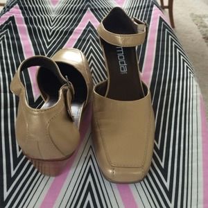 Moda Spana Shoes - Gold Ankle Strap Wedges Moda Spana Shoes - Gold Ankle Strap Wedges