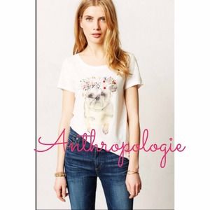 New - Anthropologie art pug tee New - Anthropologie art pug tee