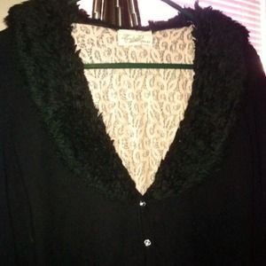 Boutique Forever 21 Black Cardigan Sweater Boutique Forever 21 Black Cardigan Sweater