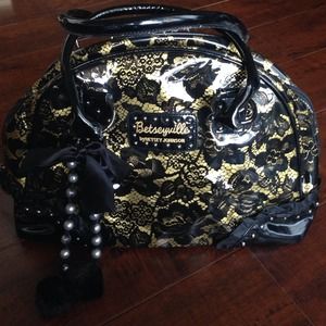 Betsey Johnson Handbags - Yellow and black printed Betseyville bag Betsey Johnson Handbags - Yellow and black printed Betseyville bag